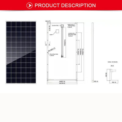 Htonetech Solar Photovoltaic Panel 275W Monocrystalline Pv Module